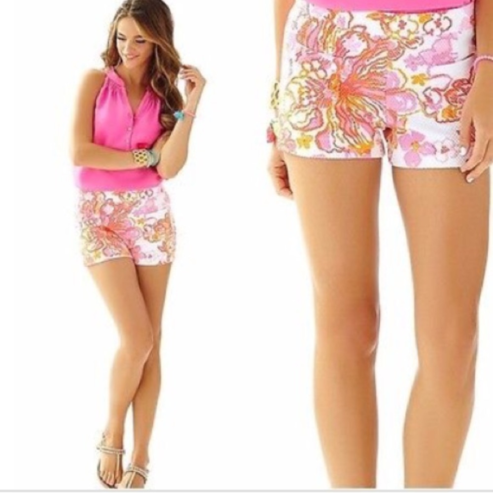 Lilly Pulitzer Alycia Shorts 0 Happiness Is